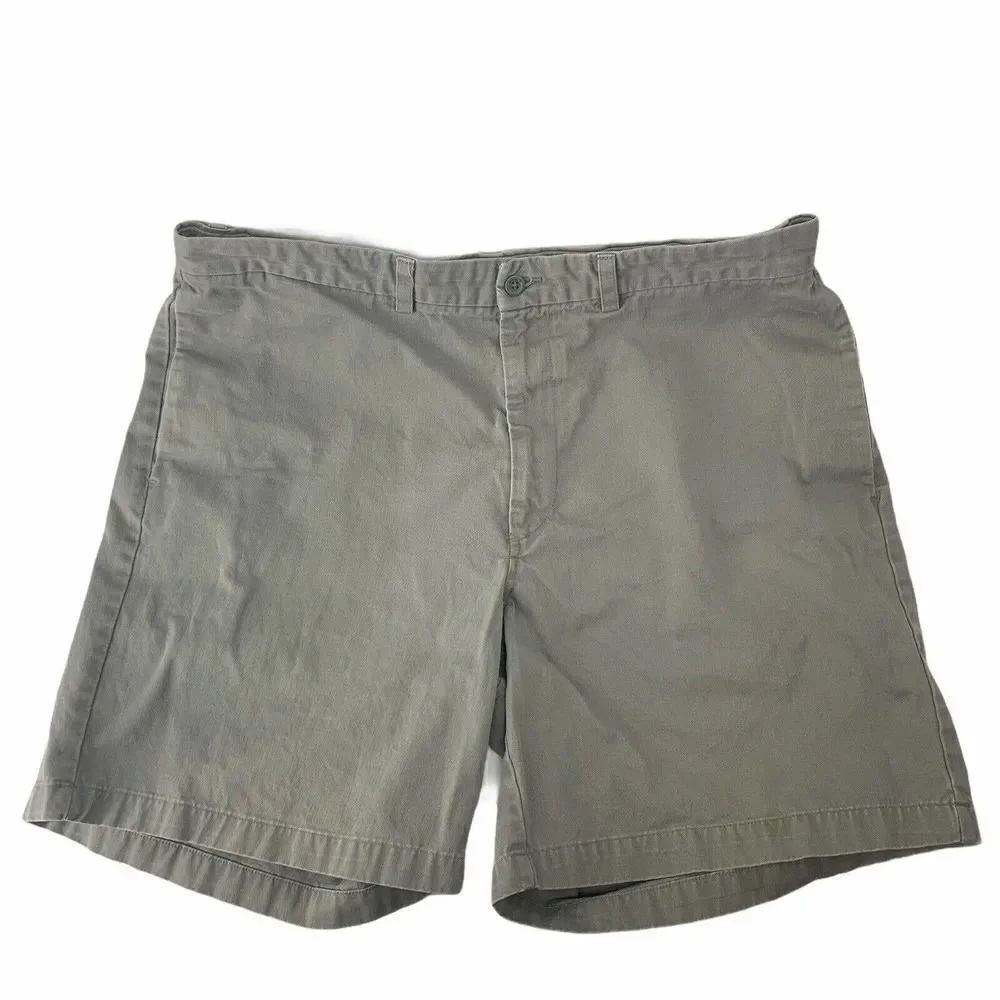 DKNY Gray Chino Shorts Mens Size 38 Flat Front